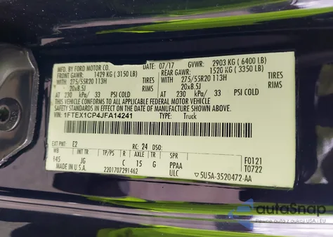 2018 Ford F-150 Xl z USA, uszkodzony, nr VIN 1FTEX1CP9JFB09068